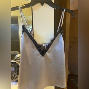 Leith top with Black Lace Trim